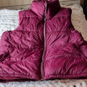 Old Navy Burgundy Puffer Vest